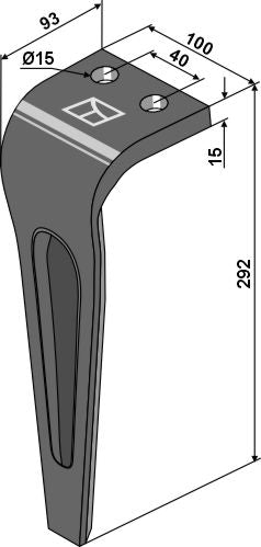 Tinde for rotorharver