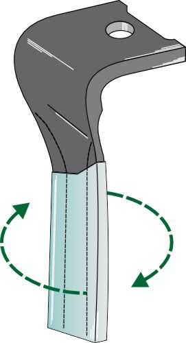 Tind for rotorharver (DURAFACE), høyre,