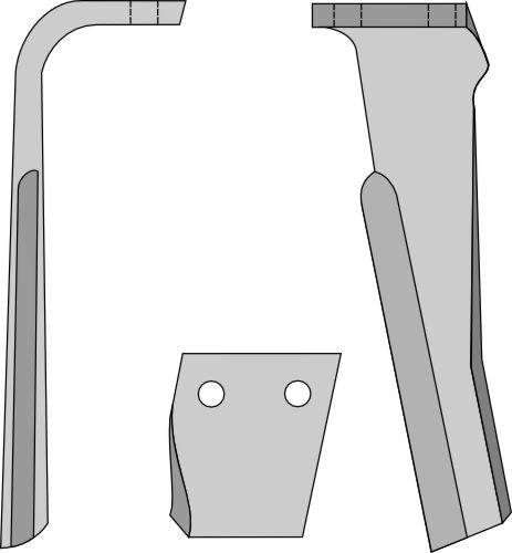 Tind for rotorharver, venstre