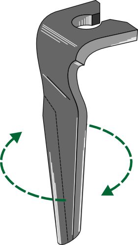 Tind for rotorharver, høyre
