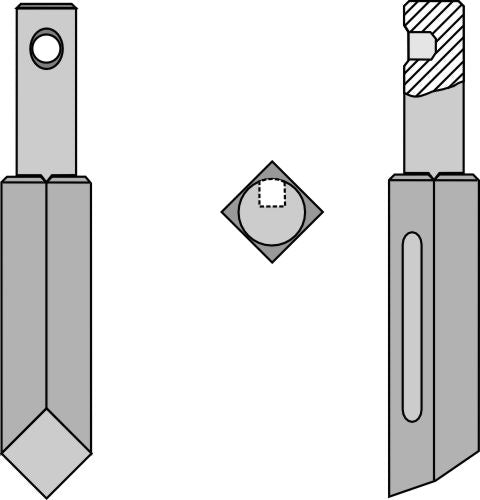 Roterende tind 179 mm