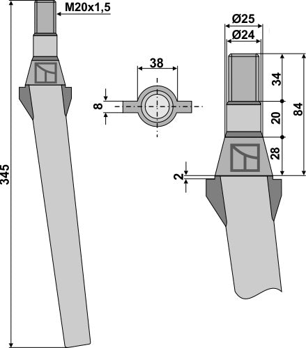 Tinde for rotorharver