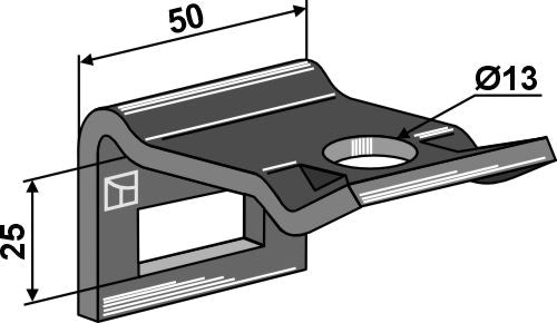 Klämma för  tand 32x10 - 32x12 - Pulverlackerad