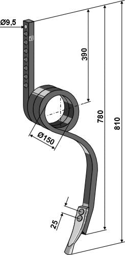 Spårutplånare med skär