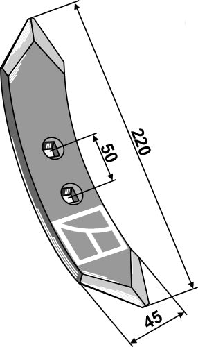 Kultivatorplog 220 mm