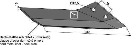 Ersättningsvinge av hårdmetall - höger