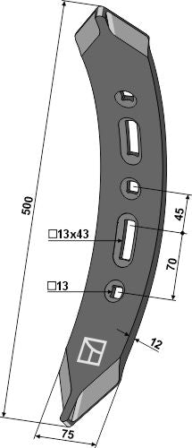 Vridd stubbe - höger modell