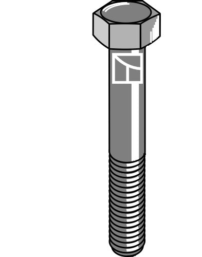 Skärbult M12 utan mutter