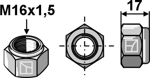 Självlåsande mutter – M16x1,5