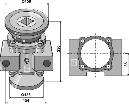 Koniskt rullager komplett.