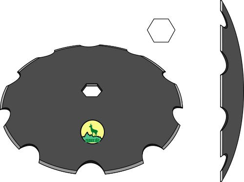 Skårad skiva Ø660x6