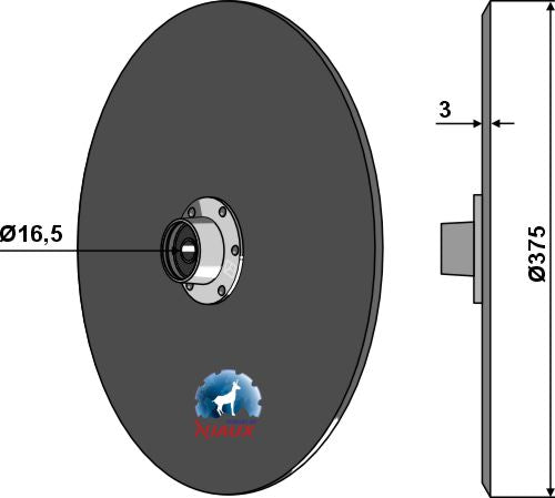 Såskiva Ø375x3  - komplett utan lagerlock