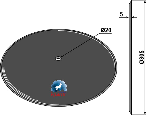 Såmaskinsskiva Ø305x5