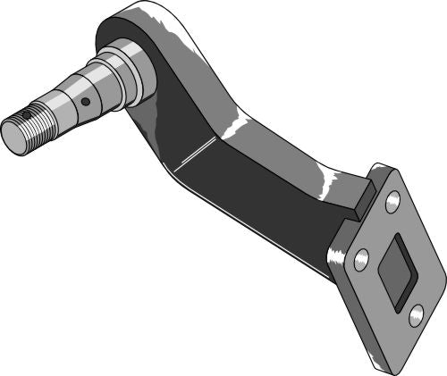 Lagerfläns med axel – vänster modell