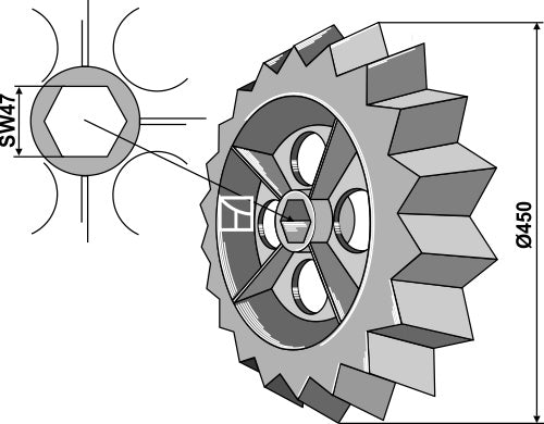 Tandad rullring – Ø450 mm