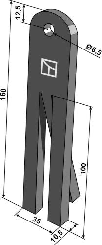 Gummipaddlar för vinstockstam 160x35