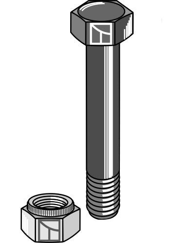 Bult med självlåsande mutter – 5/8''UNF