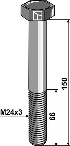 Bult - M24x3 - 10,9