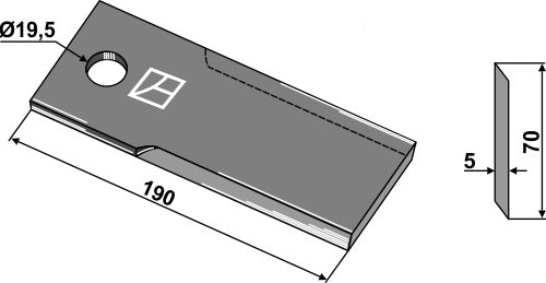 Gräsklipparkniv 190 mm