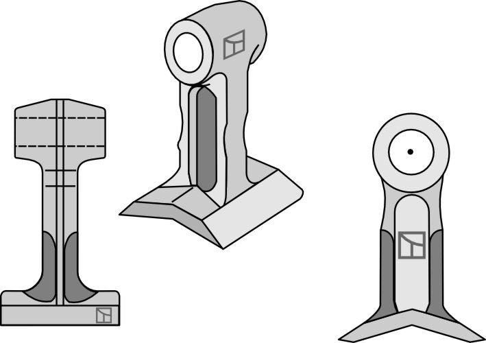 Beskärningshammare 54x33 mm