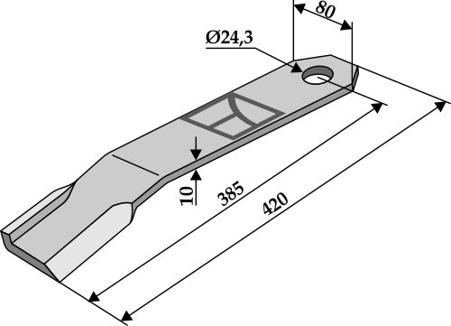 Slagor 420 x 80 mm – vänster