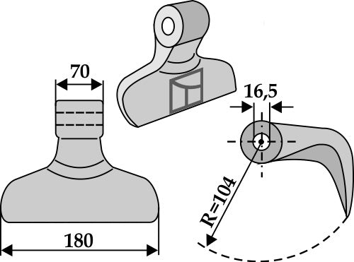 Beskärningshammare 180x70 mm