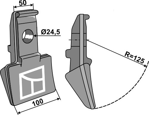 Beskärningshammare 100x50 mm