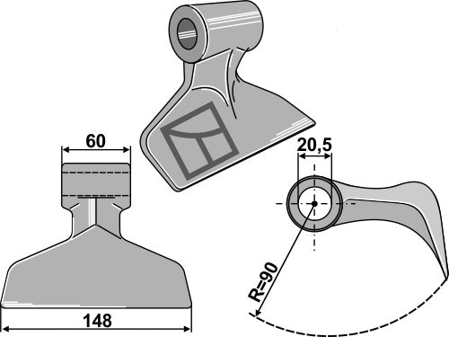 Beskärningshammare 148x60 mm – ny modell