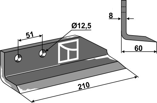 Dikesgrävblad - höger modell