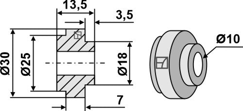 Busk för halmhackans slagblad