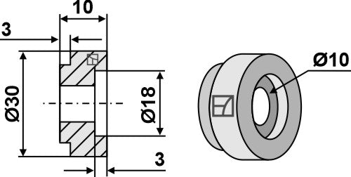 Busk för halmhackans slagblad