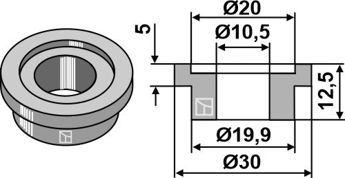 Busk för halmhackans slagblad