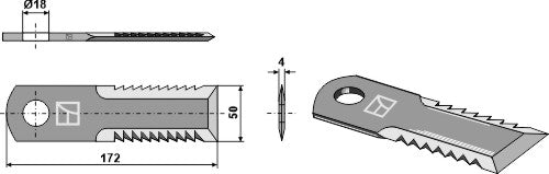 Halmslån med slagblad