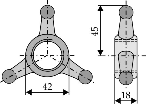 Låsmutter stjärna-triangel