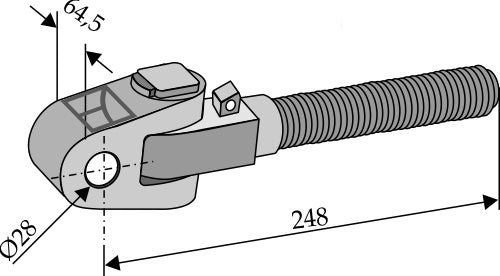 Svängbar dragstång M36x3 mm