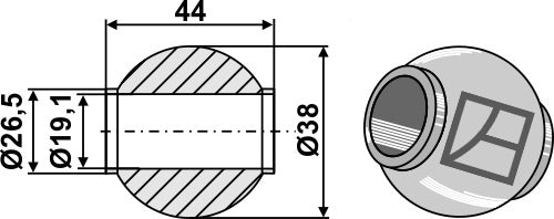Kula för toppkrokar Cat.I
