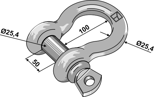 Bojor 25,4 mm; galvaniserade