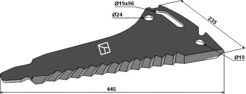 Ensilage kniv 445 mm