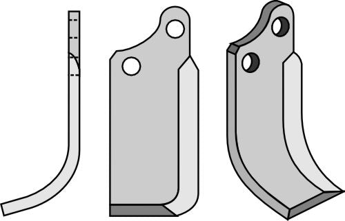 Blad 135 x 50 mm, vänster