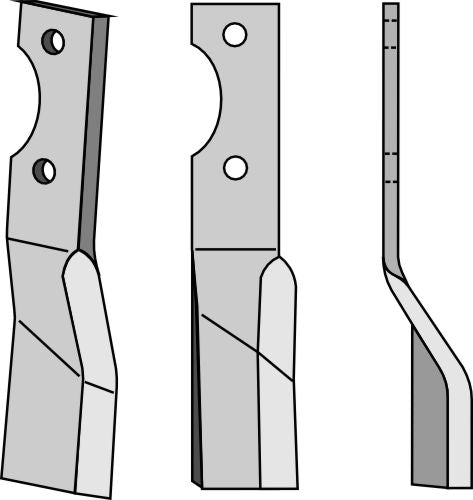 Rotationspinne 325x60 mm, höger