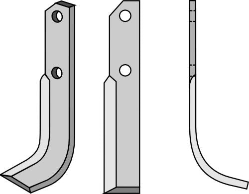 Blad 220 x 30 mm, höger