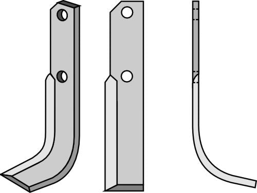 Blad 185 x 30 mm, höger