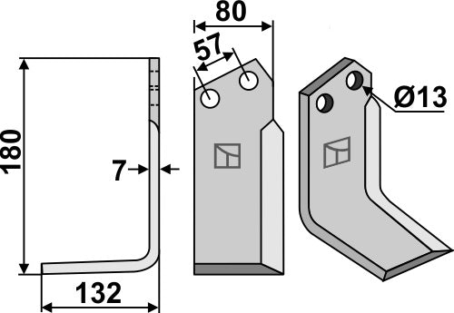 Blad 185 x 80 mm, vänster