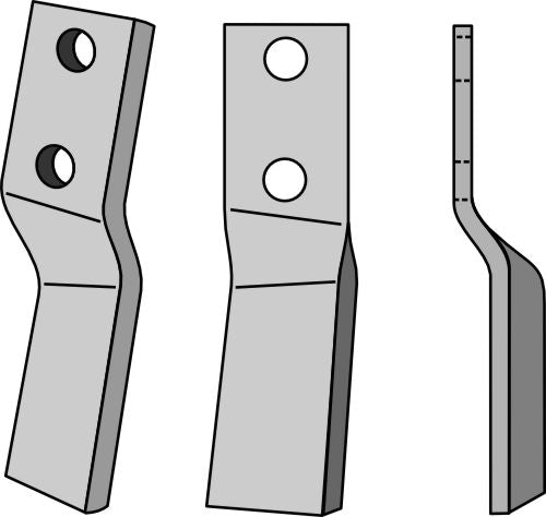 Rotationspinne 205x50 mm, höger