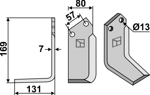 Blad 169 x 80 mm, vänster