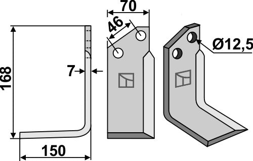 Blad 168 x 70 mm, vänster