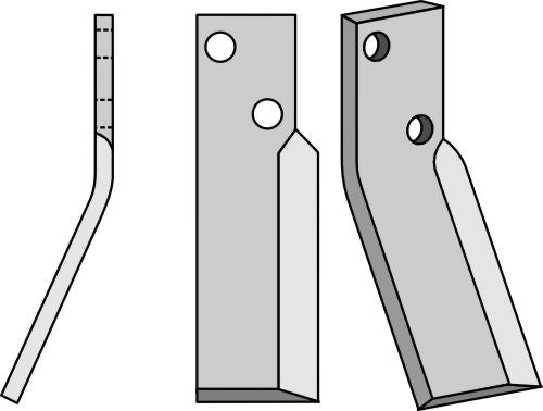 Rotationspinne 195x60 mm, vänster