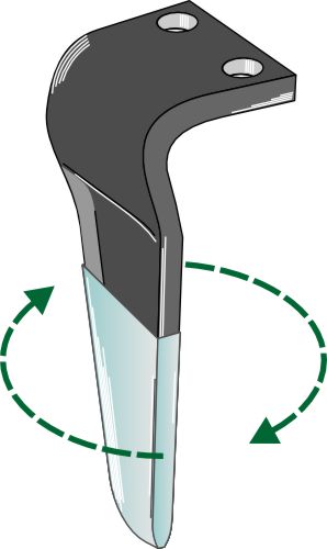 Tand för rotorharvar (DURAFACE) 280 mm, höger