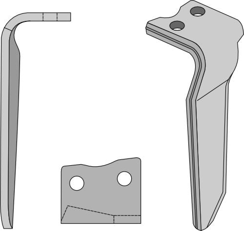 Tand för rotorharvar 320 mm, höger