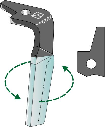 Tand för rotorharvar (DURAFACE) 300 mm, vänster
